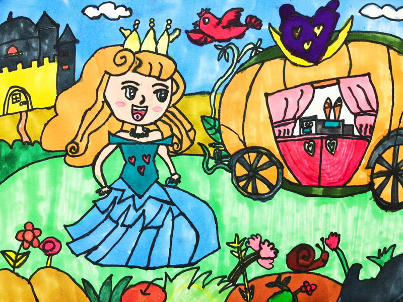 灰姑娘簡(jiǎn)筆畫